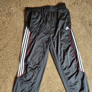 Adidas: Black Sports Sweatpants